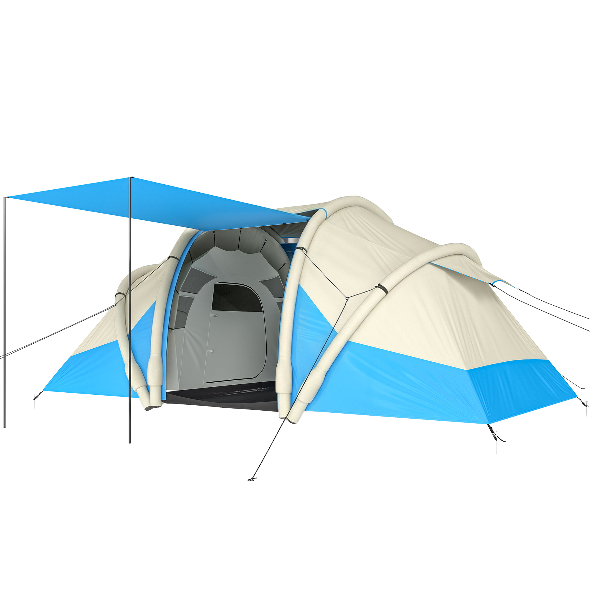 Outsunny Tenda Gonfiabile, Facile da Montare, 2-4 Persone, 2 Camere da Letto, Blu Aosom Italy Outsunny Tenda Gonfiabile, Facile da Montare, 2-4 Persone, 2 Camere da Letto, Blu Aosom Italy