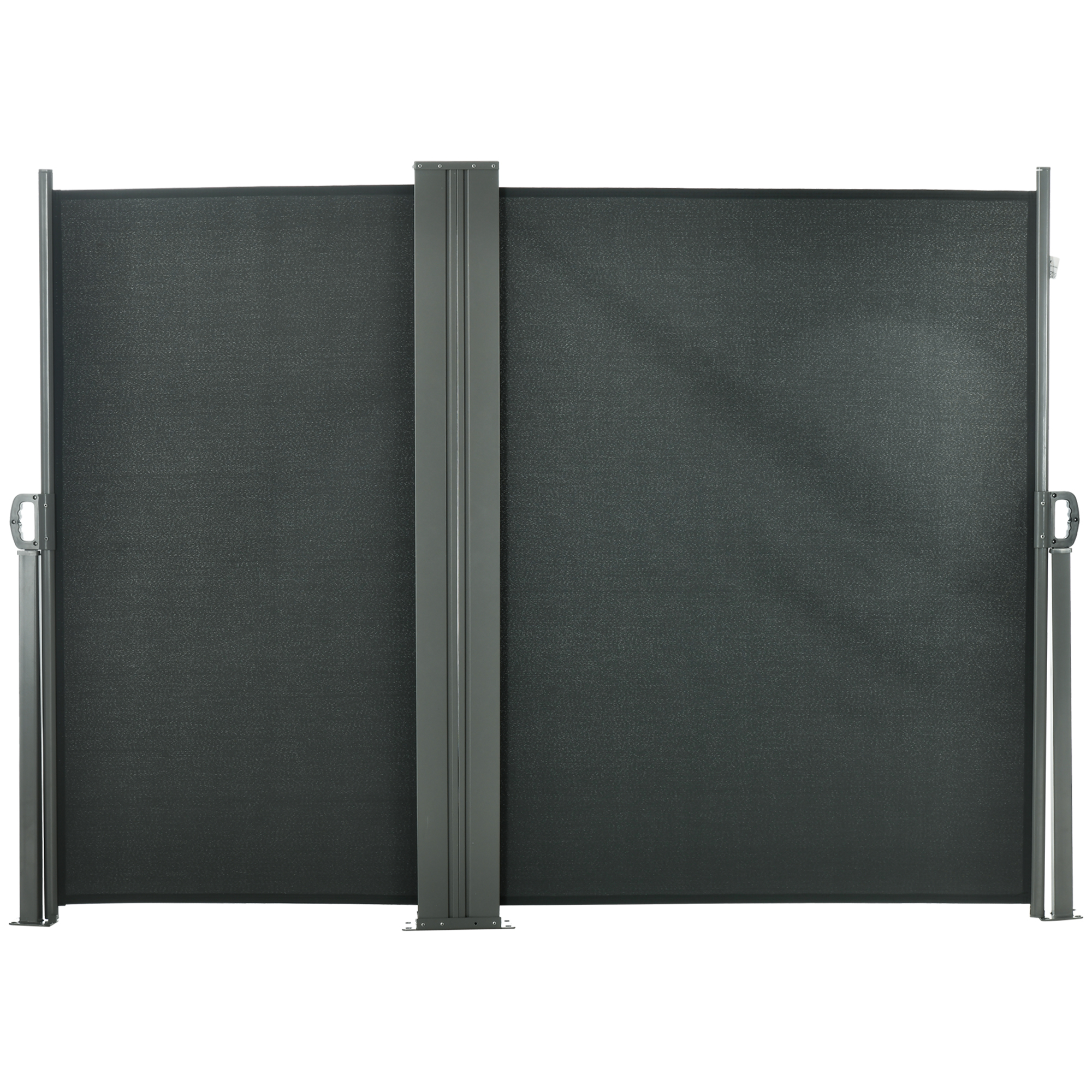 Outsunny Tenda Laterale Retrattile con Maniglia, Frangivista Balcone in Metallo e Poliestere 180 g/m², Anti UV, per Privacy da Esterno, per Balcone Giardino, 600x180 cm, Grigio Aosom Italy