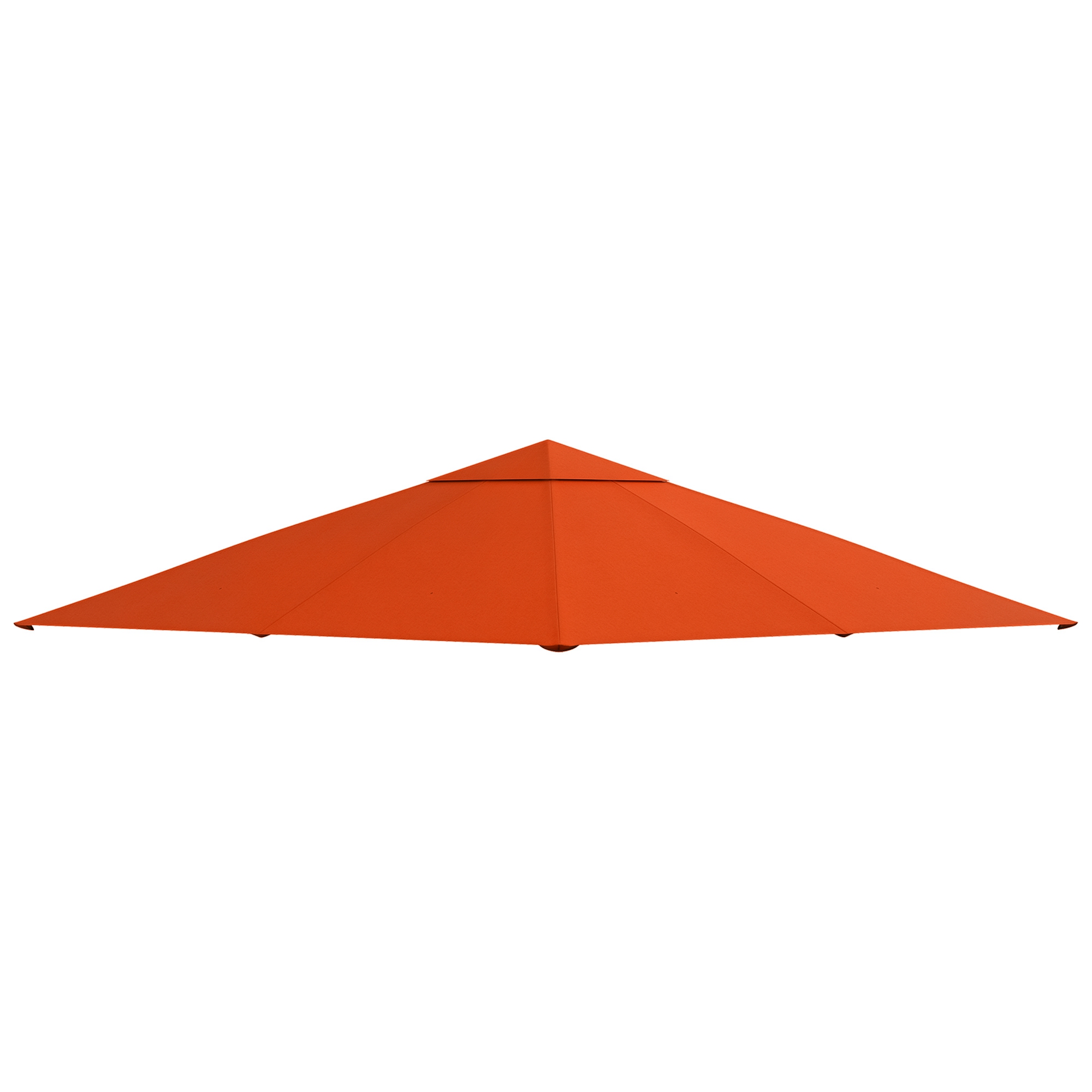 Outsunny Tetto di Ricambio 3x3m Telo Sostitutivo per Gazebo da Giardino in Poliestere con Foro di Ventilazione Arancione Aosom