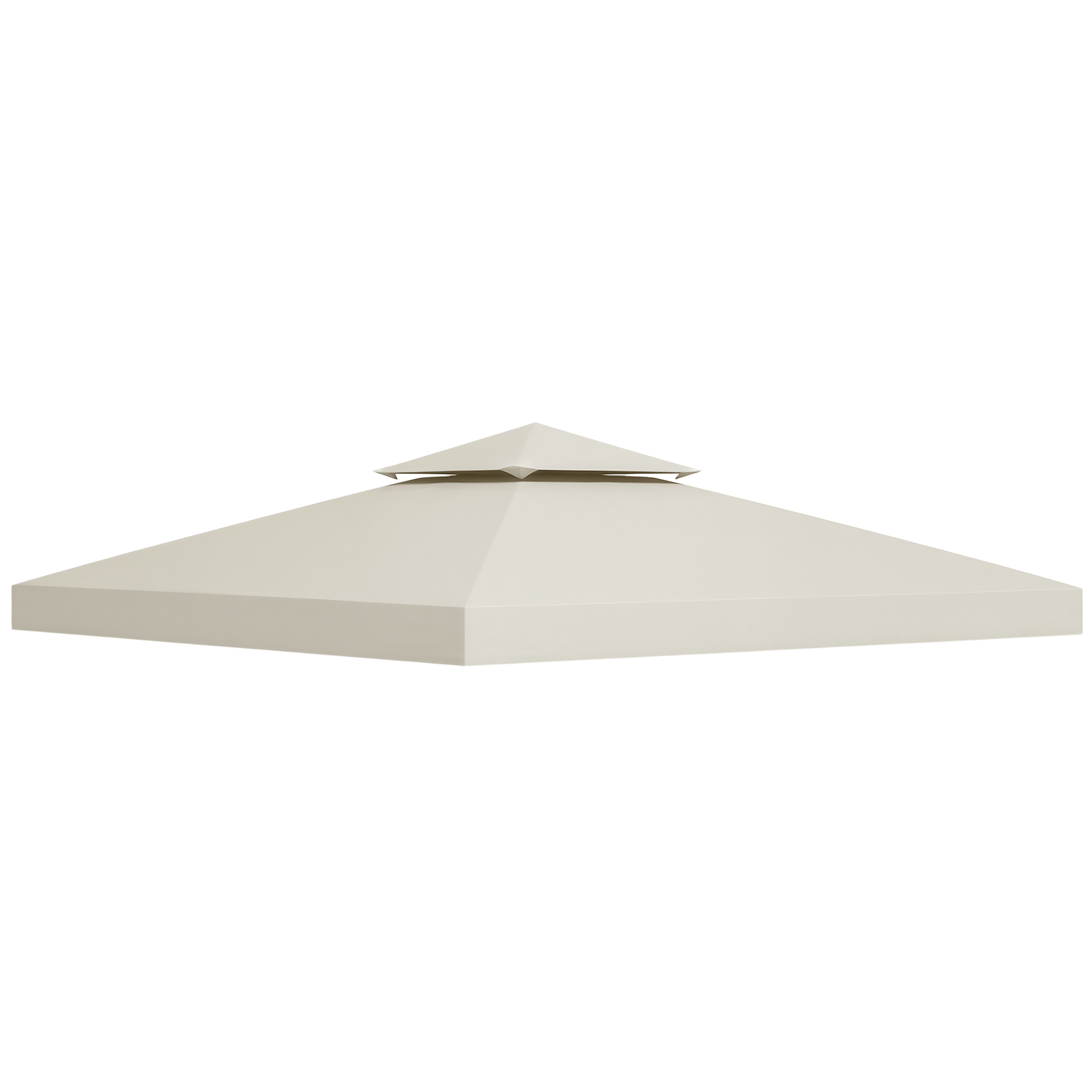 Outsunny Tetto di Ricambio Impermeabile per Gazebo da Giardino Doppio Tetto 3x3m, Crema Outsunny Tetto di Ricambio Impermeabile per Gazebo da Giardino Doppio Tetto 3x3m, Crema