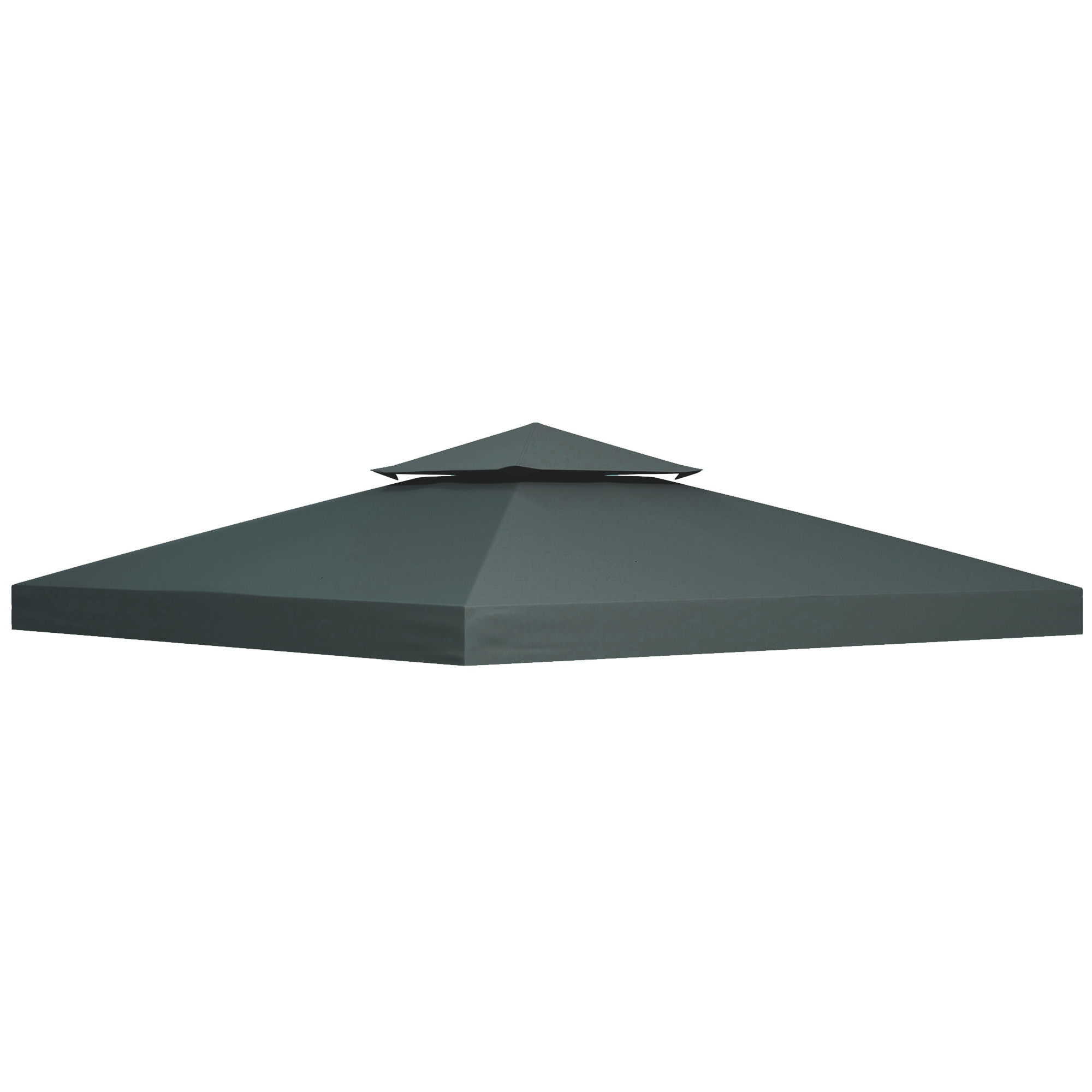 Outsunny Tetto di Ricambio per Gazebo 3x3m a 2 Livelli e Resistente ai Raggi UV, Grigio Antracite Outsunny Tetto di Ricambio per Gazebo 3x3m a 2 Livelli e Resistente ai Raggi UV, Grigio Antracite