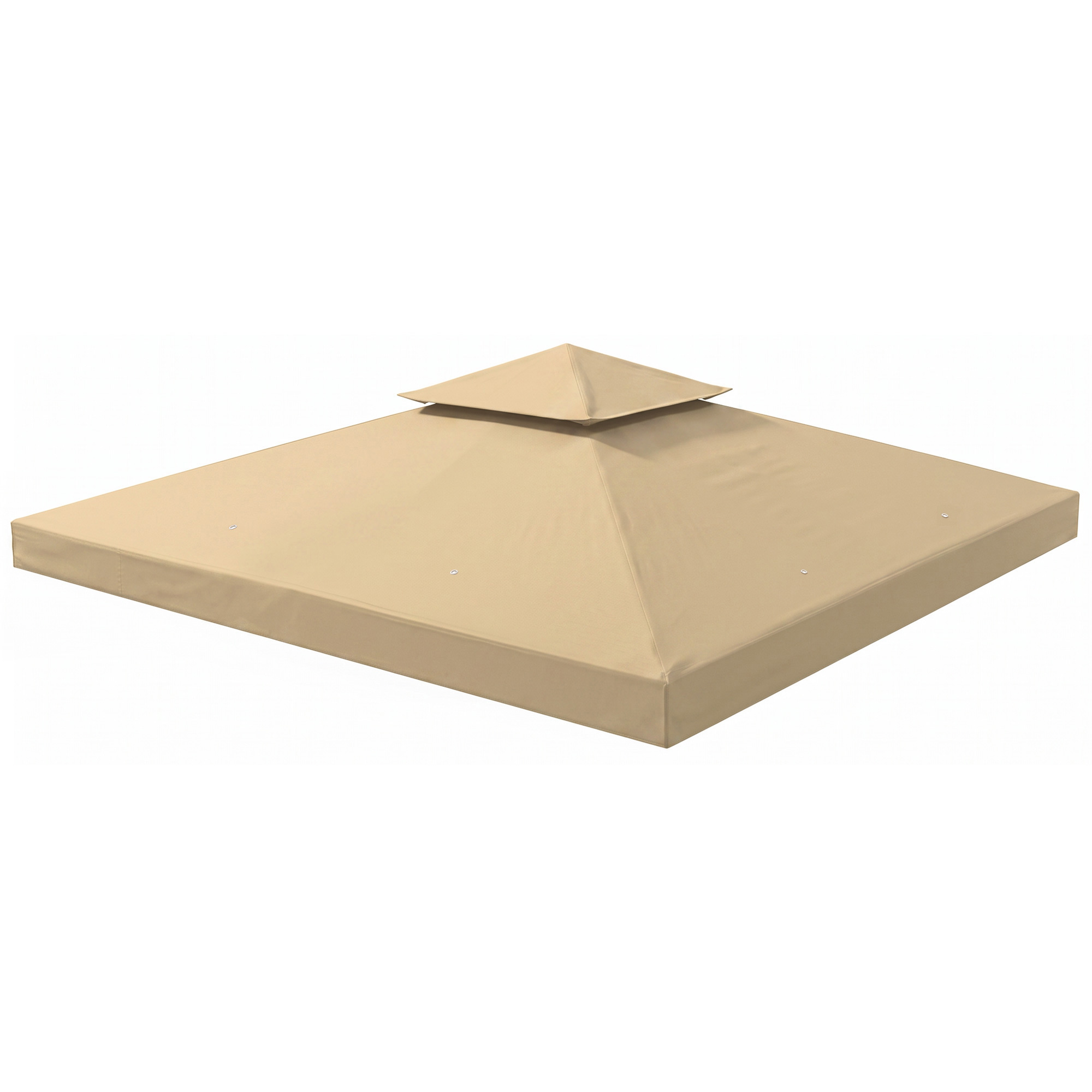 Outsunny Tetto di Ricambio per Gazebo 3x3m a 2 Livelli e Resistente ai Raggi UV, Beige Aosom Italy