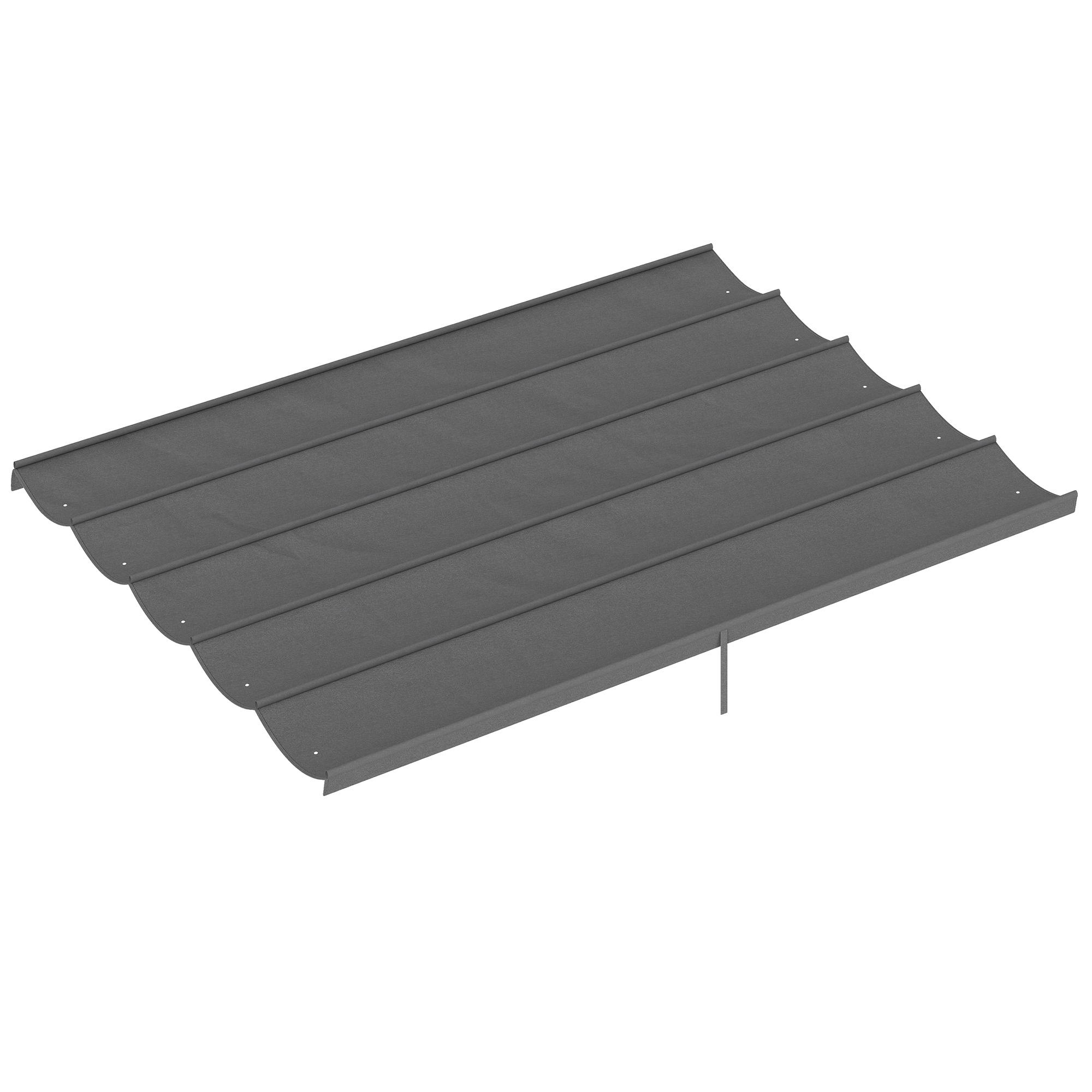 Outsunny Tettuccio di Ricambio per Gazebo 4x3 m con 10 Fori di Drenaggio, Grigio Chiaro Aosom Italy
