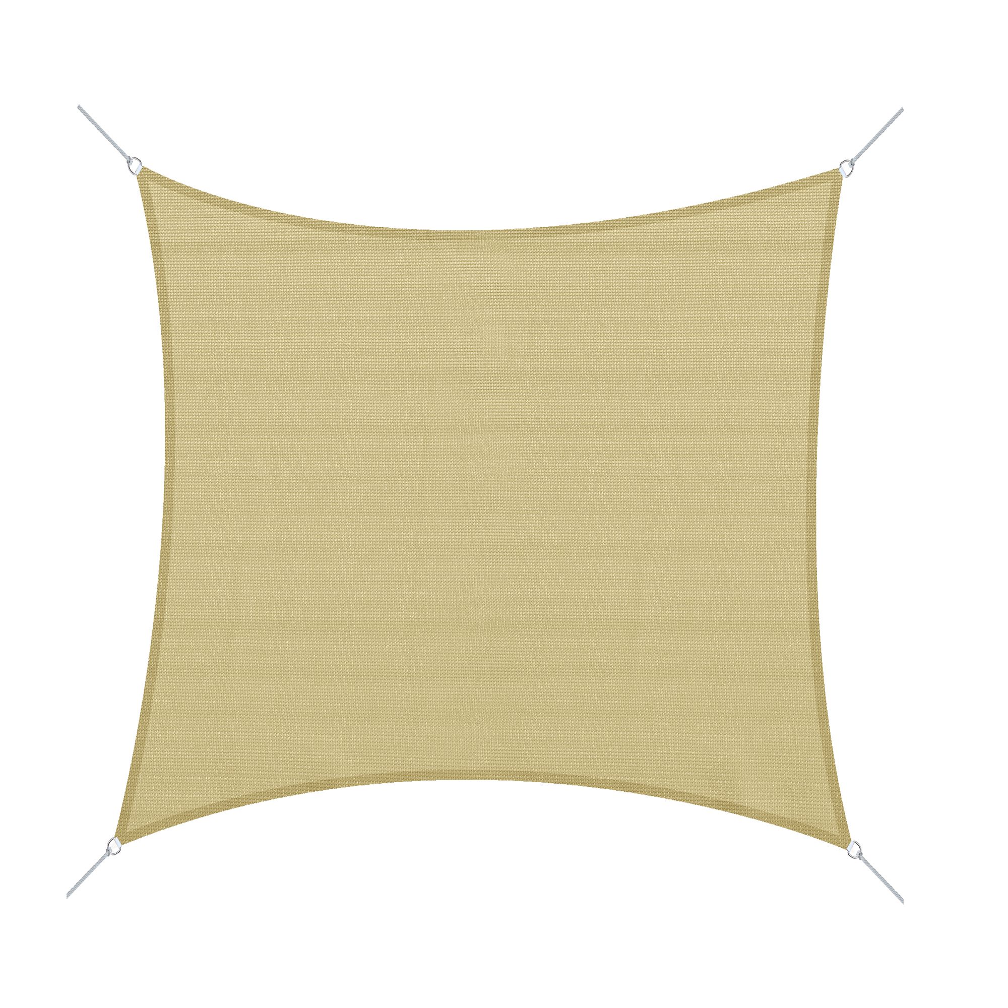 Outsunny Vela Ombreggiante Impermeabile Anti-Raggi UV in HDPE Traspirante, Tenda Parasole Pieghevole,Vela per Giardino Quadrata 360x360cm Aosom Italy
