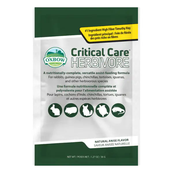 Oxbow Critical Care Herbivore Anice 36 gr - Mangime per conigli - 1° ORDINE? scegli tra BZR5 - BZR20 + 200 pt fedeltà
