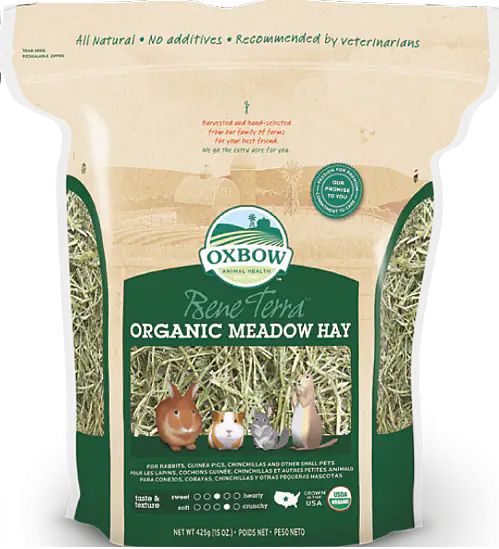 Oxbow Organic Meadow Hay Fieno biologico 1,33 kg - Mangime per conigli - 1° ORDINE? scegli tra BZR5 - BZR20 + 200 pt fedeltà
