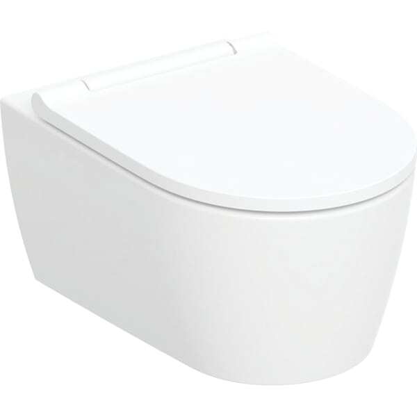 Pacchetto Wc Sospeso Geberit One, Aerodinamico, Turboflush, Sedile Wc Con Movimento Lento E Sgancio, Keratect, Bianco / Bianco