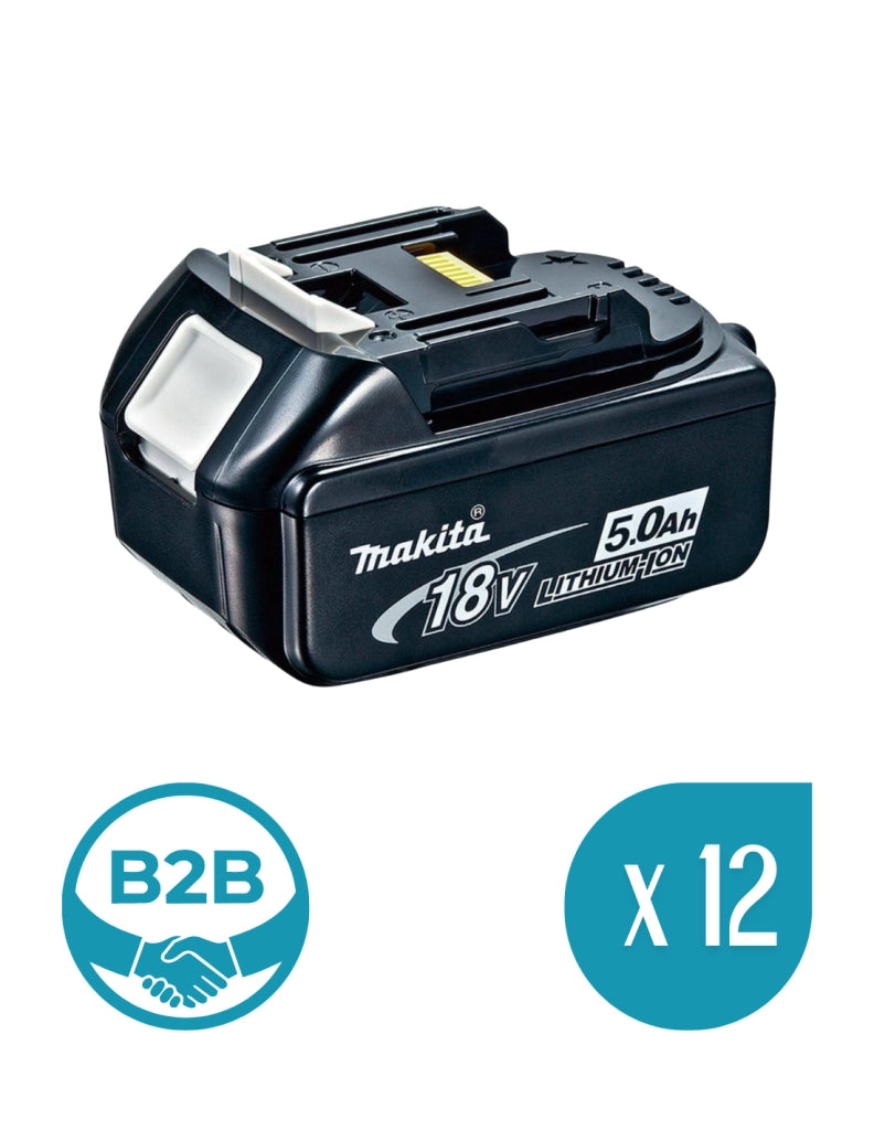 Pack da 12 batterie MAKITA BL1850 (18V - 5,0 Ah)