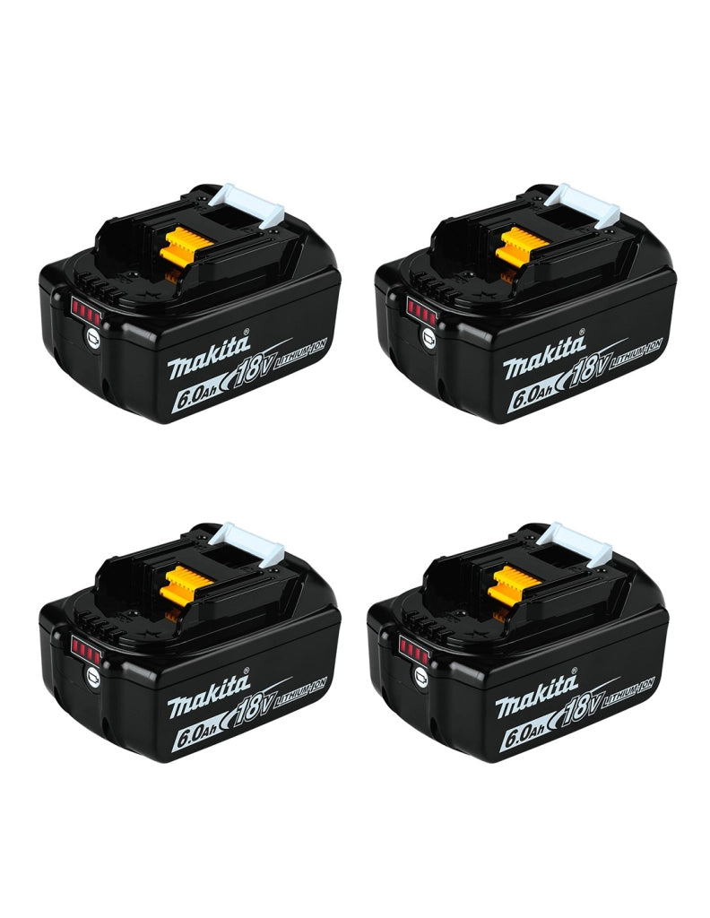 Pack da 4 batterie MAKITA BL1860 (18V - 6,0 Ah)