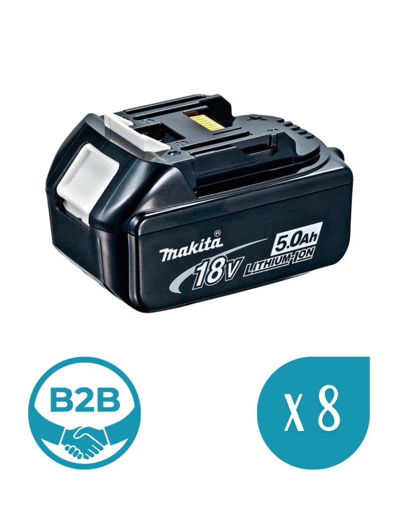 Pack da 8 batterie MAKITA BL1850 (18V - 5,0 Ah)