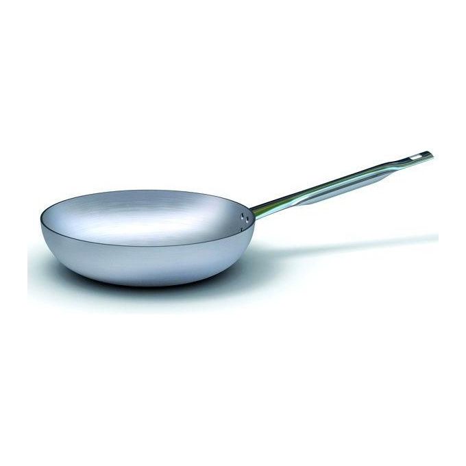 Padella Alluminio (28cm) alta svasata PROFESSIONALE SERIE 7000 Silver naturale 7002 28