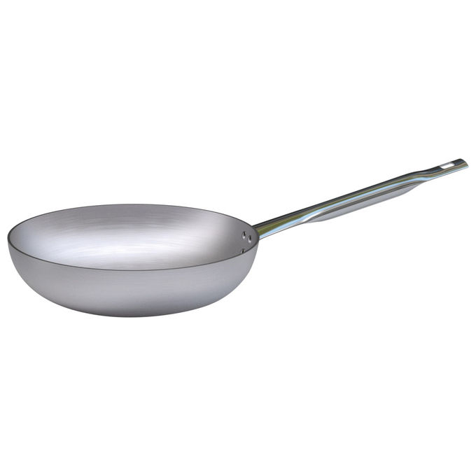 Padella Alluminio (32cm) alta svasata PROFESSIONALE SERIE 7000 Silver naturale 7002 32