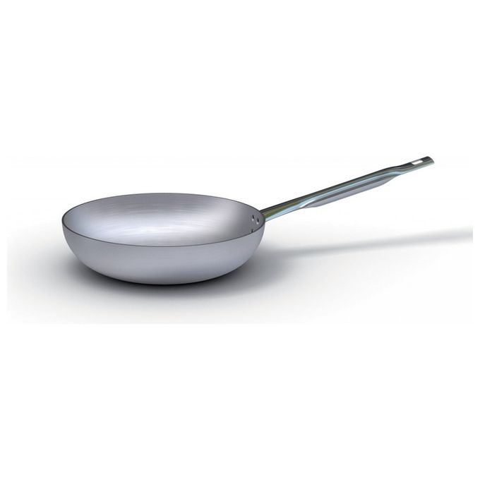 Padella Alluminio (45cm) alta svasata PROFESSIONALE SERIE 7000 Silver naturale 7002 45