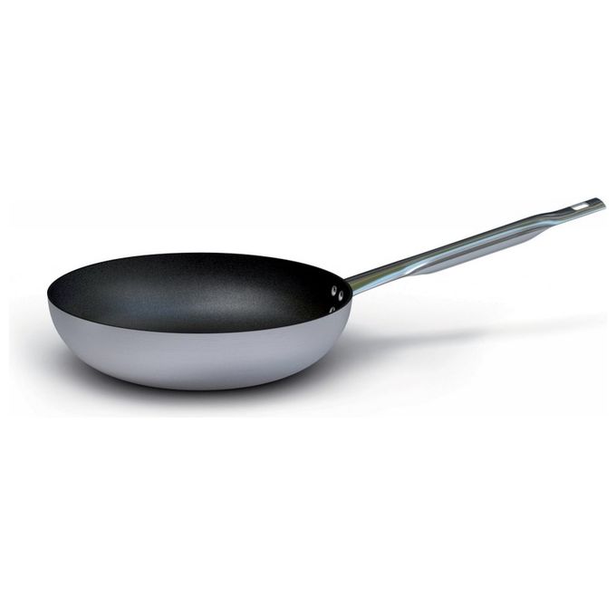 Padella Alluminio antiaderente (28cm) alta PROFESSIONALE SERIE 2000 Alluminato e Nero 2002 28