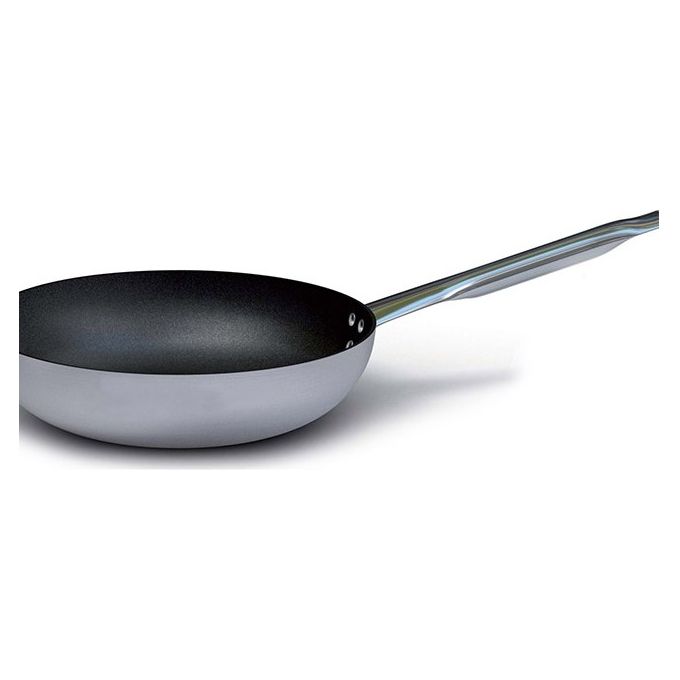 Padella Alluminio antiaderente (45cm) alta PROFESSIONALE SERIE 2000 Alluminato e Nero 2002 45
