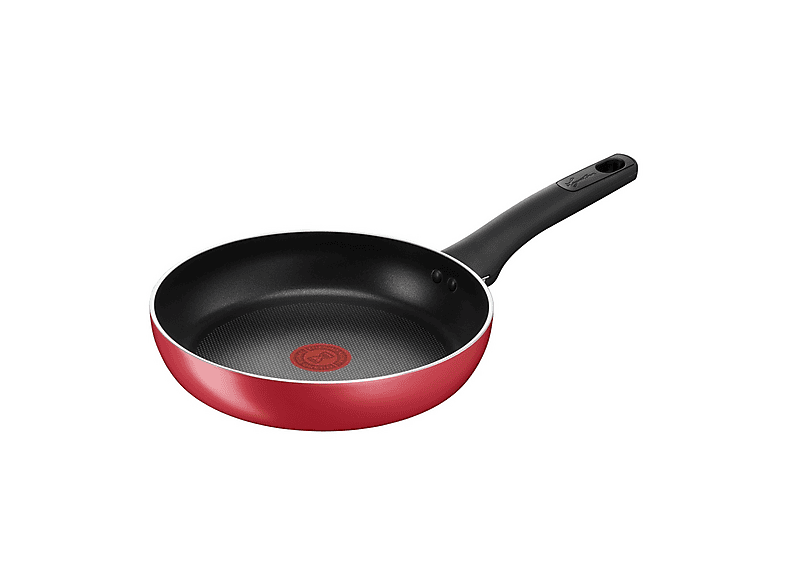 Padella compatibile con Induzione e Gas LAGOSTINA Cucina Mediterranea Ø 24 cm, Alluminio Rivestimento Titanium, Antiaderente, Nero Rosso