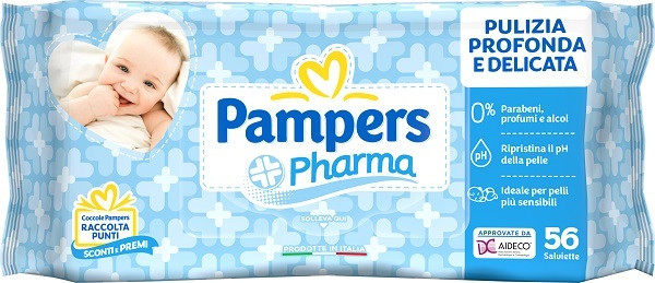 Pampers Pharma Salviettine Pelli Sensibili 56 Pezzi