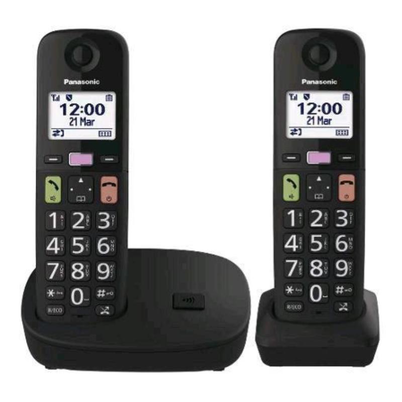 Panasonic - Cordless 2 Pezzi Kx-tgu112exb-nero