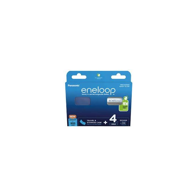 Panasonic Eneloop Micro AAA 800mAh Akkubox 4 Pezzi