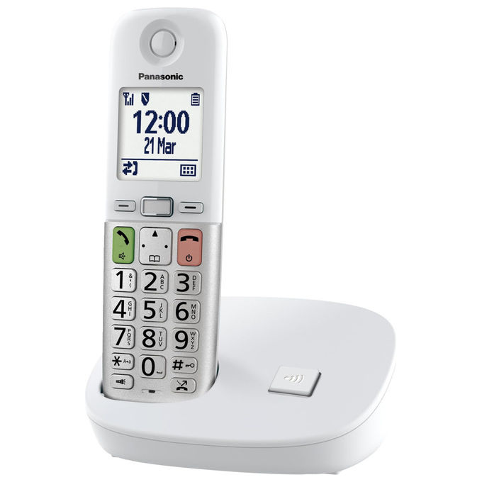 Panasonic KX-TGU410EXW Telefono Cordless DECT Display LCD 2.1'' Tasti Grandi Torcia LED Compatibile Apparecchi Acustici Blocco Chiamate colore Bianco Panasonic KX-TGU410EXW Telefono Cordless DECT Display LCD 2.1'' Tasti Grandi Torcia LED Compatibile Apparecchi Acustici Blocco Chiamate colore Bianco