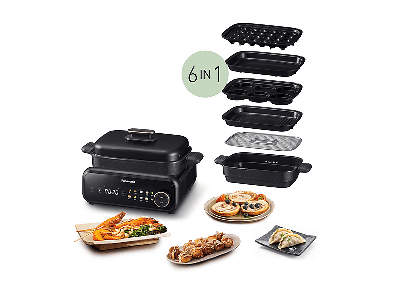 PANASONIC NF-GM600KXE MULTI COOKER, 1400 W, capacità ciotola 2,5 l, Nero