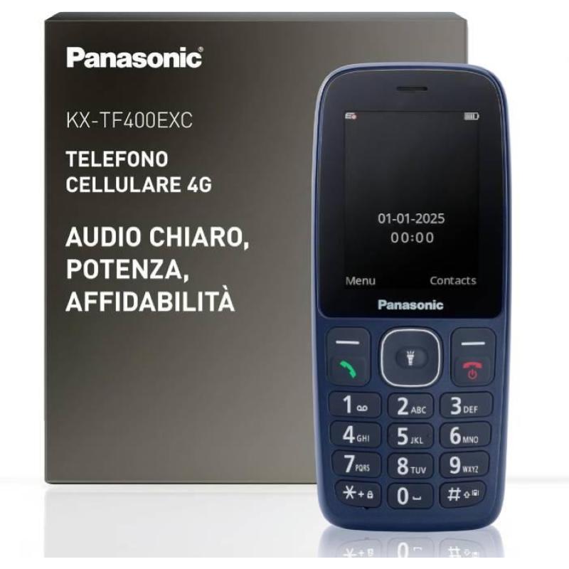 Panasonic telefono cellulare senior acustic 2,4mp3 reg 4g fotoc 0,3mp blu