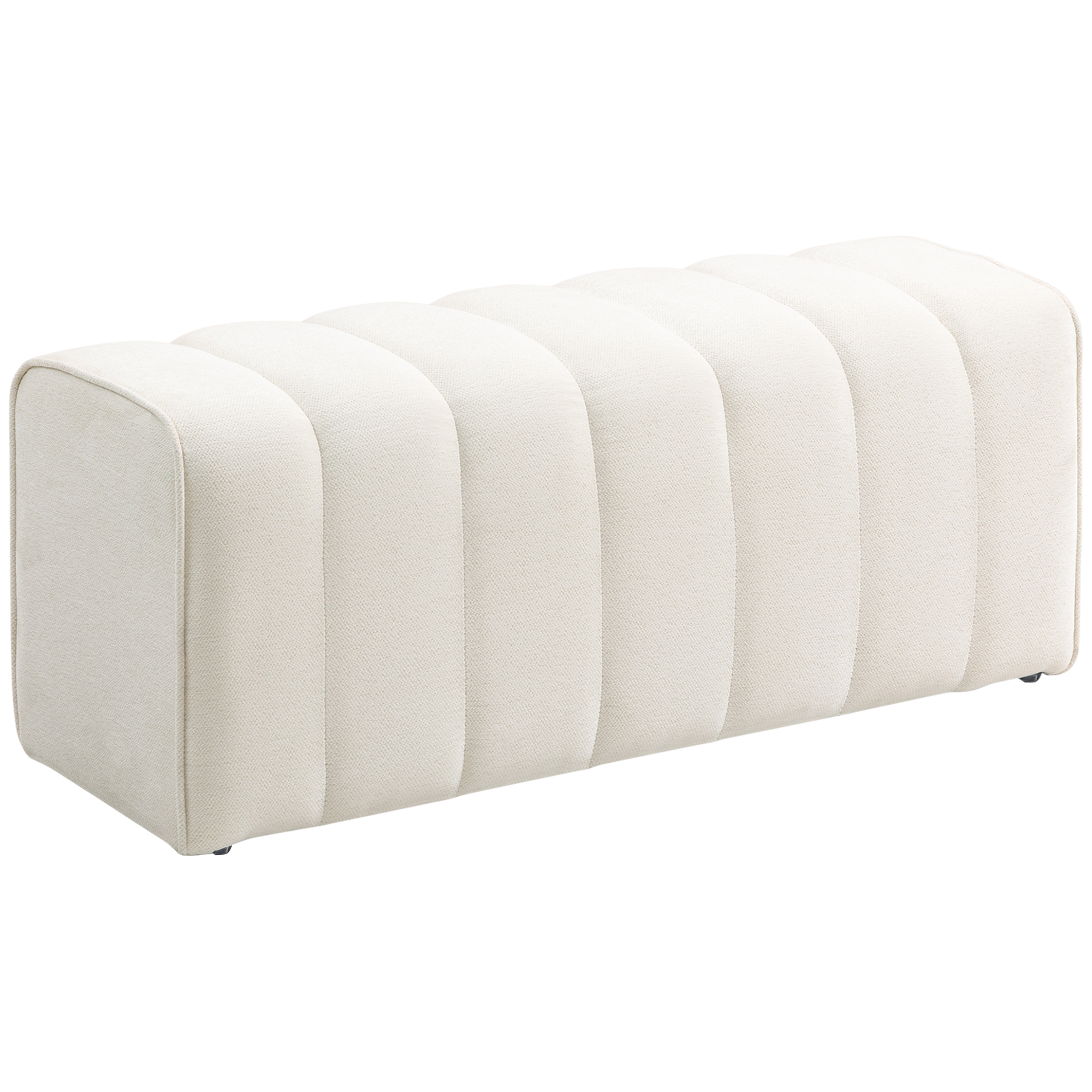 Panca letto HOMCOM, panca imbottita, stile moderno, 110x40x44 cm, ottoman in tessuto effetto lino, portata fino a