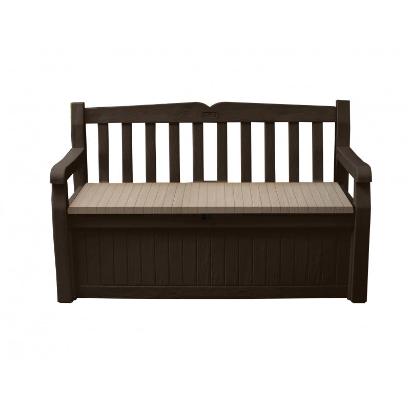 Panchina Contenitore da Esterno Eden Bench 265L con Seduta - Marrone - Keter Panchina Contenitore da Esterno Eden Bench 265L con Seduta - Marrone - Keter