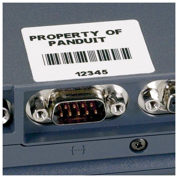 Panduit C200X100YJC Cassetta Etichette in Poliestere Bianco 200 pezzi Formato 2'' x 1'' (50,8 mm x 25,4 mm) colore Bianco