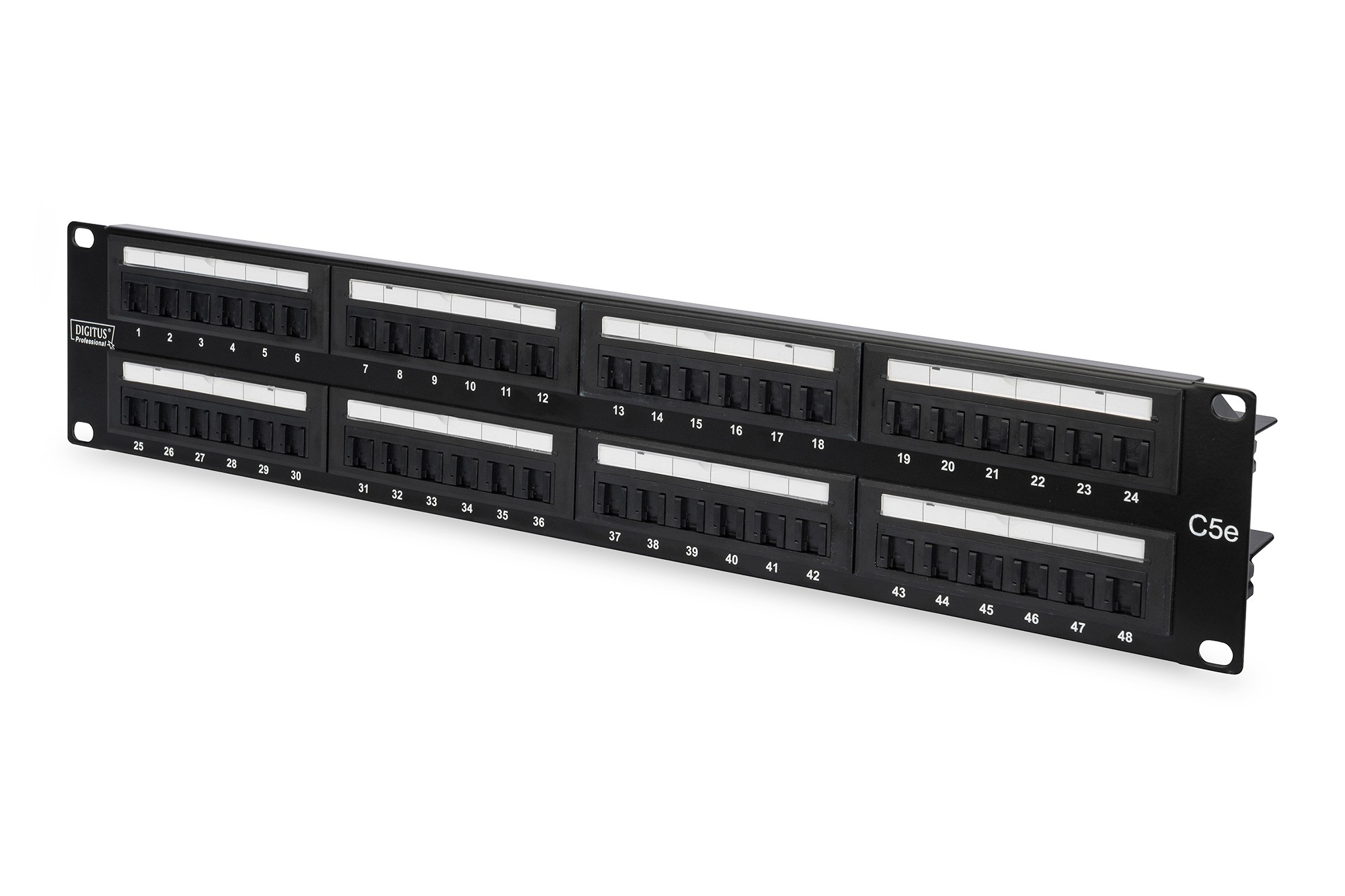 Pannello Patch 19 Non Schermato Utp 48 Porte 8 Poli Rj45 Per Reti Categoria 5E - 2 Unita'