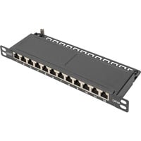 Pannello patch slim 10", 12 porte, Cat.6a, Patch Panel