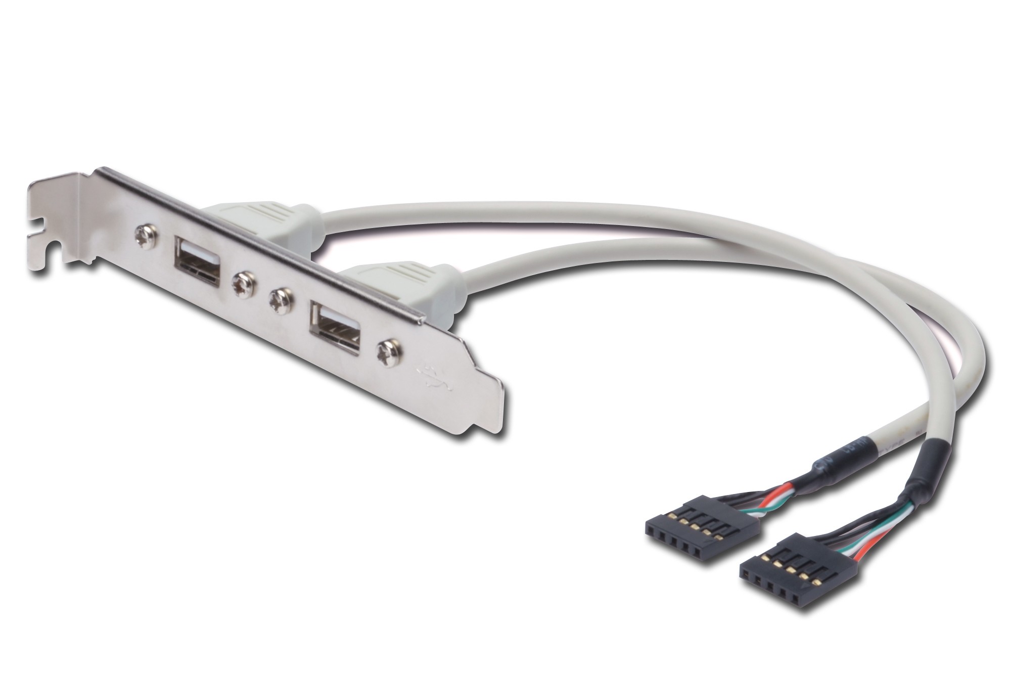 Pannello Slot Con 2 Connettori Esterni Usb 20 Tipo A Femmina - Connettori Interni Alla Piastra Madre 2X5 Pin 254 Mm Pannello Slot Con 2 Connettori Esterni Usb 20 Tipo A Femmina - Connettori Interni Alla Piastra Madre 2X5 Pin 254 Mm