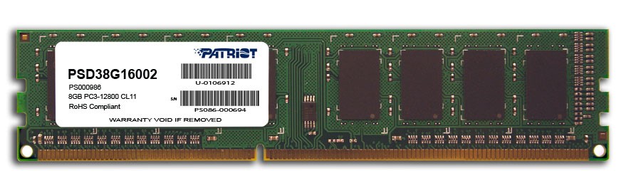 Patriot Ram Dimm 8Gb Ddr3 1600Mhz Cl11