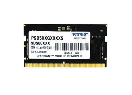 Patriot Ram Sodimm 16Gb Ddr5 4800Mhz Patriot Ram Sodimm 16Gb Ddr5 4800Mhz