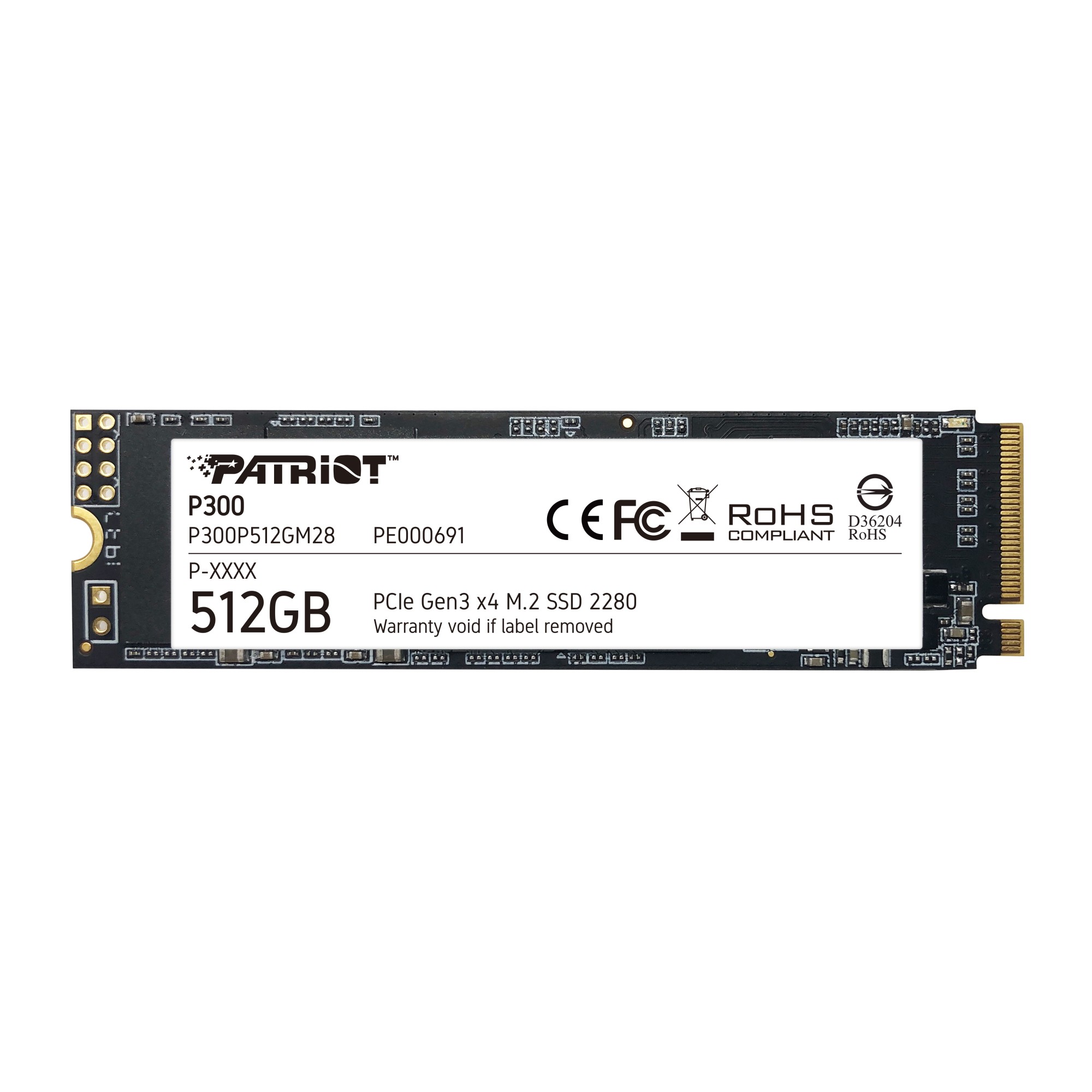 Patriot Ssd P300 512Gb M2 2280 Pcie Gen3 1700Mbs/1200Mbs R/W