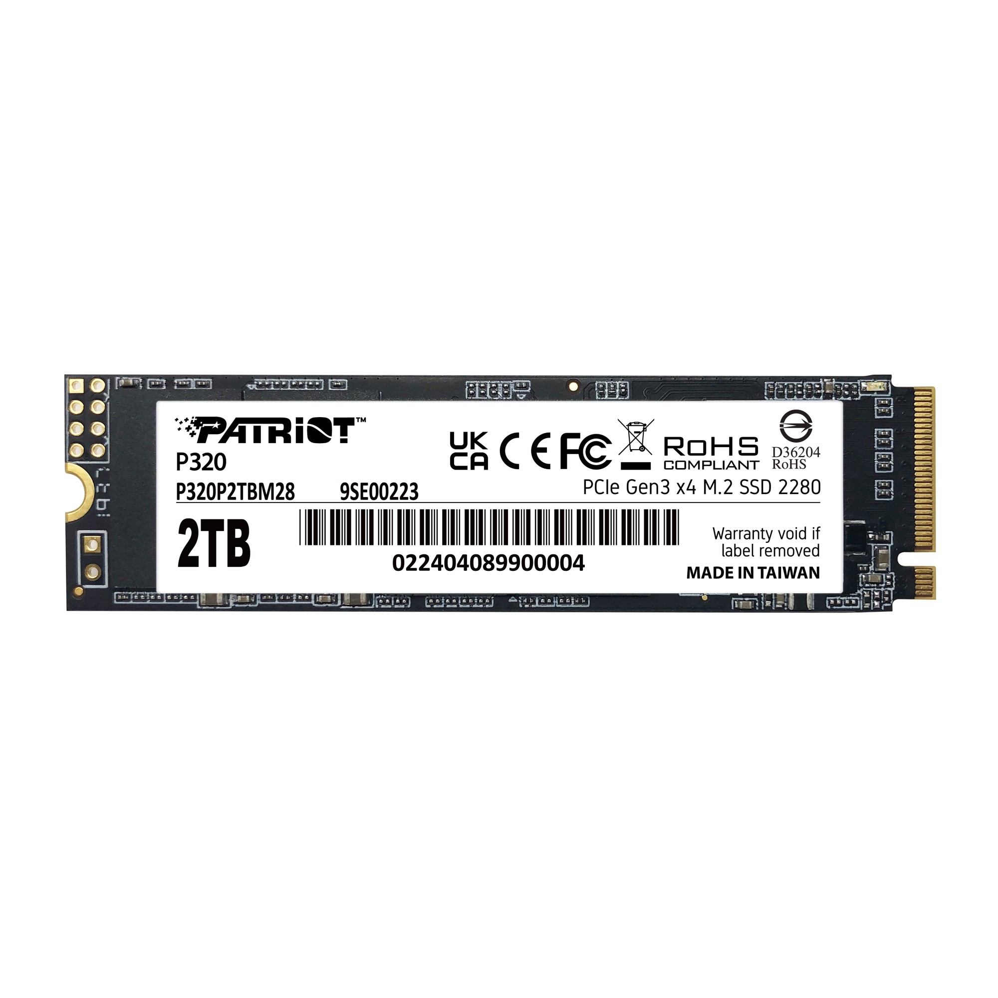 Patriot Ssd P320 2Tb M.2280 Pci-E R/W 3000/2200Mb/S Patriot Ssd P320 2Tb M.2280 Pci-E R/W 3000/2200Mb/S