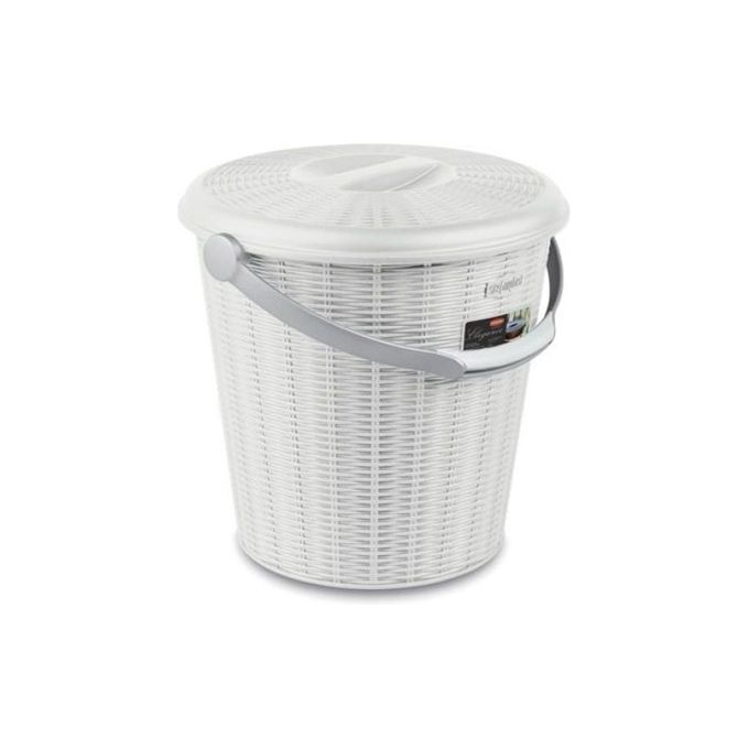 Pattumiera (10Lt) a pedale ELEGANCE Bianco 29600