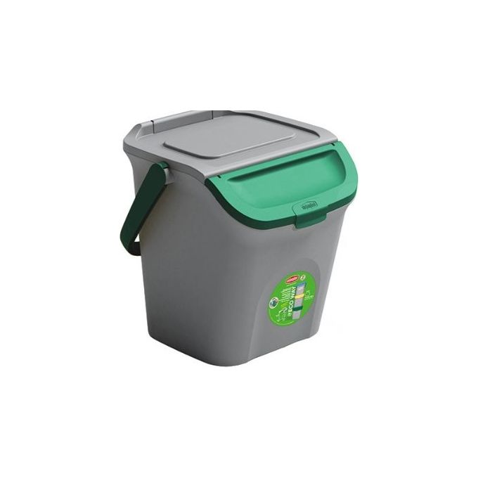Pattumiera differenziata (28Lt) ECO WAY Grigio e Verde 69001
