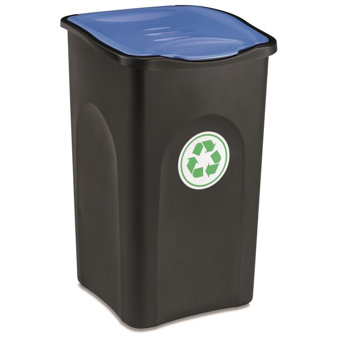 Pattumiera differenziata (50Lt) B COLOR LINE Nero e Blu 70652