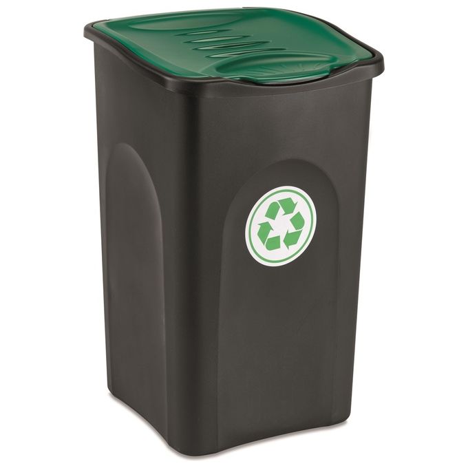 Pattumiera differenziata (50Lt) B COLOR LINE Nero e Verde 70651