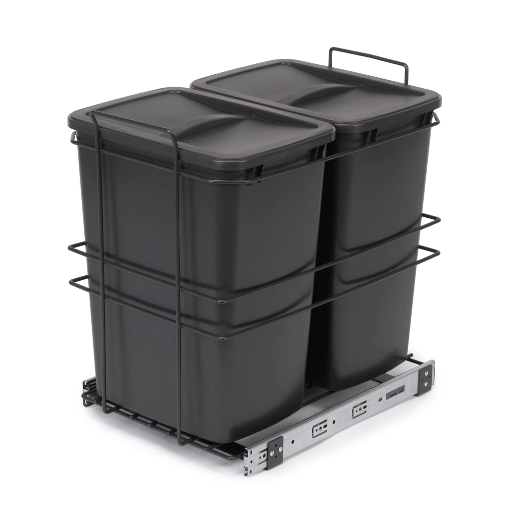 Pattumiere per differenziata Recycle da cucina, 2 x 35 L, fissaggio sul fondo ed estrazione manuale