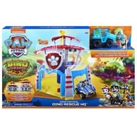 PAW Patrol, Quartiere Generale Dino con effetti sonori, esclusivo personaggio Rex e veicolo, Gioco da costruzione