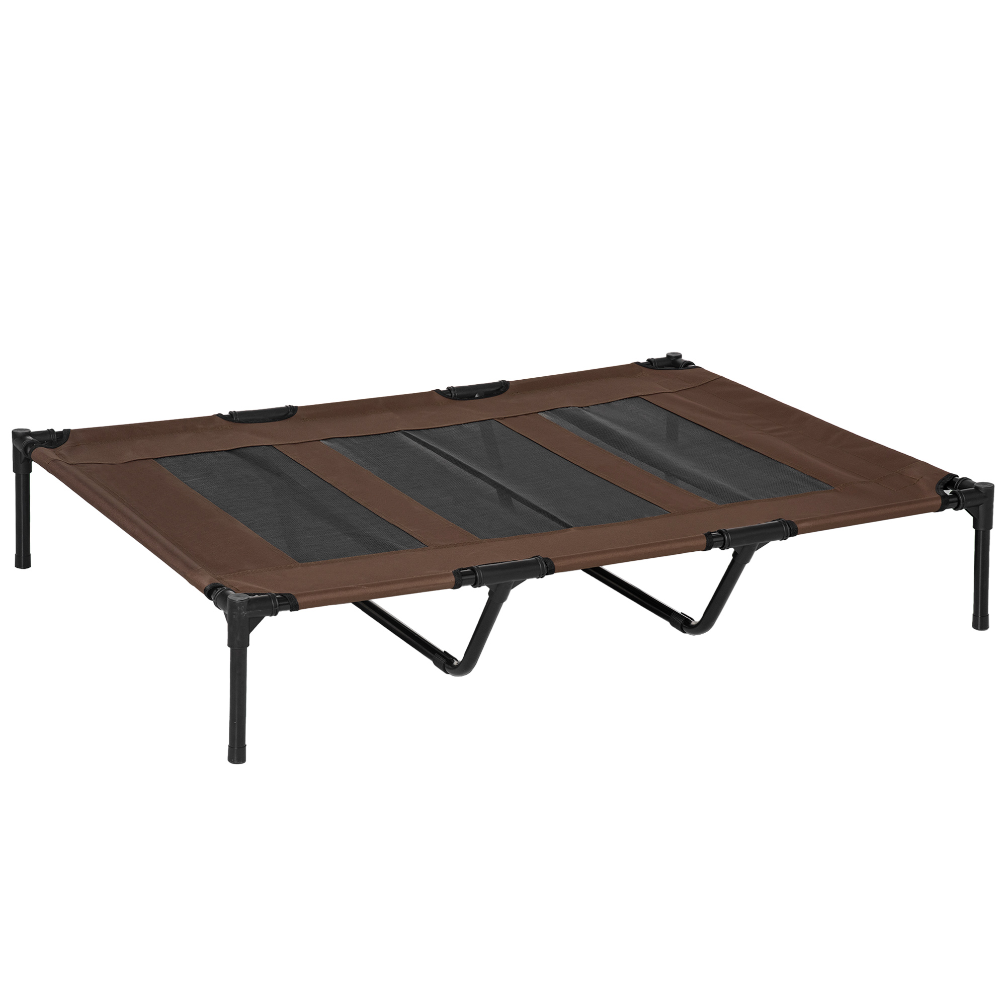 PawHut Cama Elevada Perros Interiores transpiable Exteriores 122x92x23 cm caf