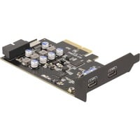 PCIe x4 a 2x USB C + 1 x USB interno 10 Gbps Tipo-E Key A + 19 pin, Scheda di interfaccia