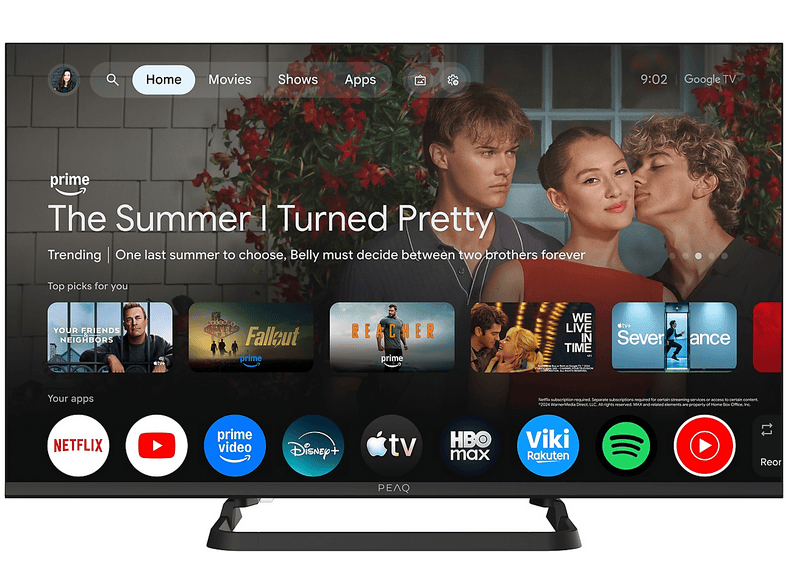 PEAQ 32GQF-5126C, SMART TV, 32 ", QLED, Full-HD, Classe D