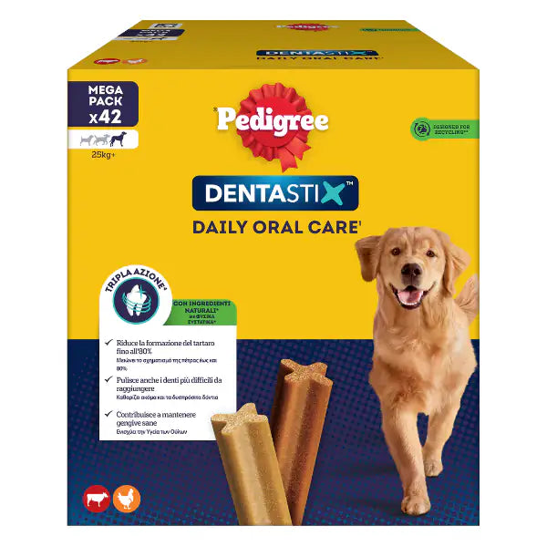 Pedigree Dentastix Large snack per l'igiene orale 42 Stick - 1° ORDINE? scegli tra BZR5 - BZR20 + 200 pt fedeltà
