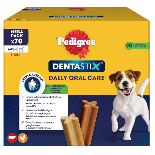 Pedigree Dentastix Mini snack per l'igiene orale 70 Stick - 1° ORDINE? scegli tra BZR5 - BZR20 + 200 pt fedeltà