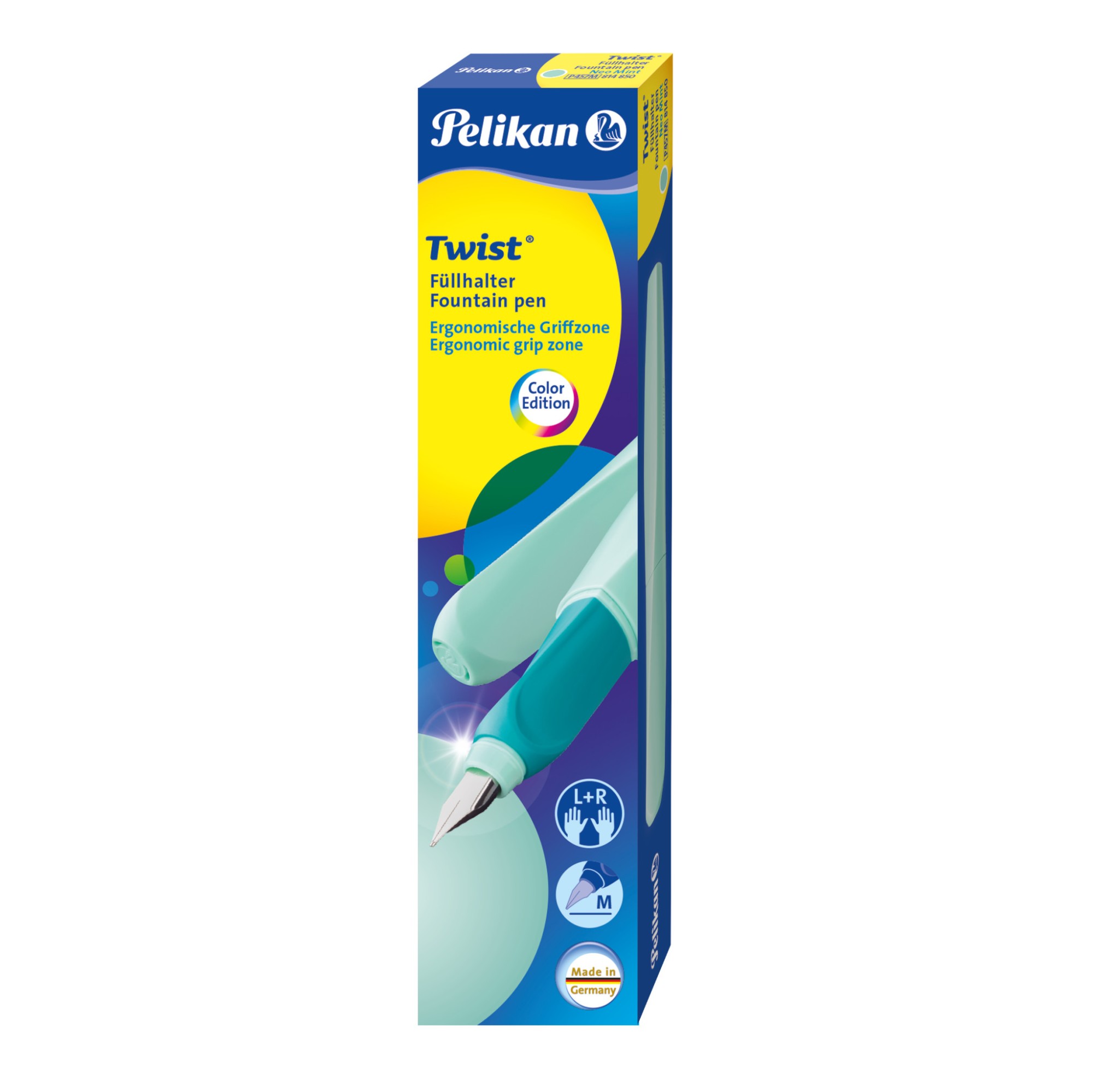 Pelikan Twist penna stilografica Sistema di riempimento della cartuccia Colore menta 1 pz Pelikan Twist penna stilografica Sistema di riempimento della cartuccia Colore menta 1 pz