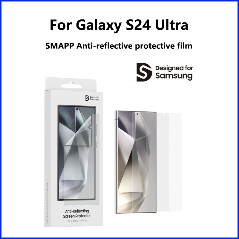 Pellicola Protettiva Anti-Riflesso per Samsung Galaxy S24 Ultra HD Trasparente Anti-Graffio con Certificazione SMAPP di Alta Qualità