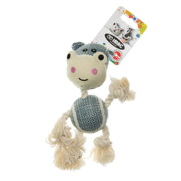 Peluche in ciniglia con sonaglio Imac Ippopotamo - Giochi per cani - 1° ORDINE? scegli tra BZR5 - BZR20 + 200 pt fedeltà
